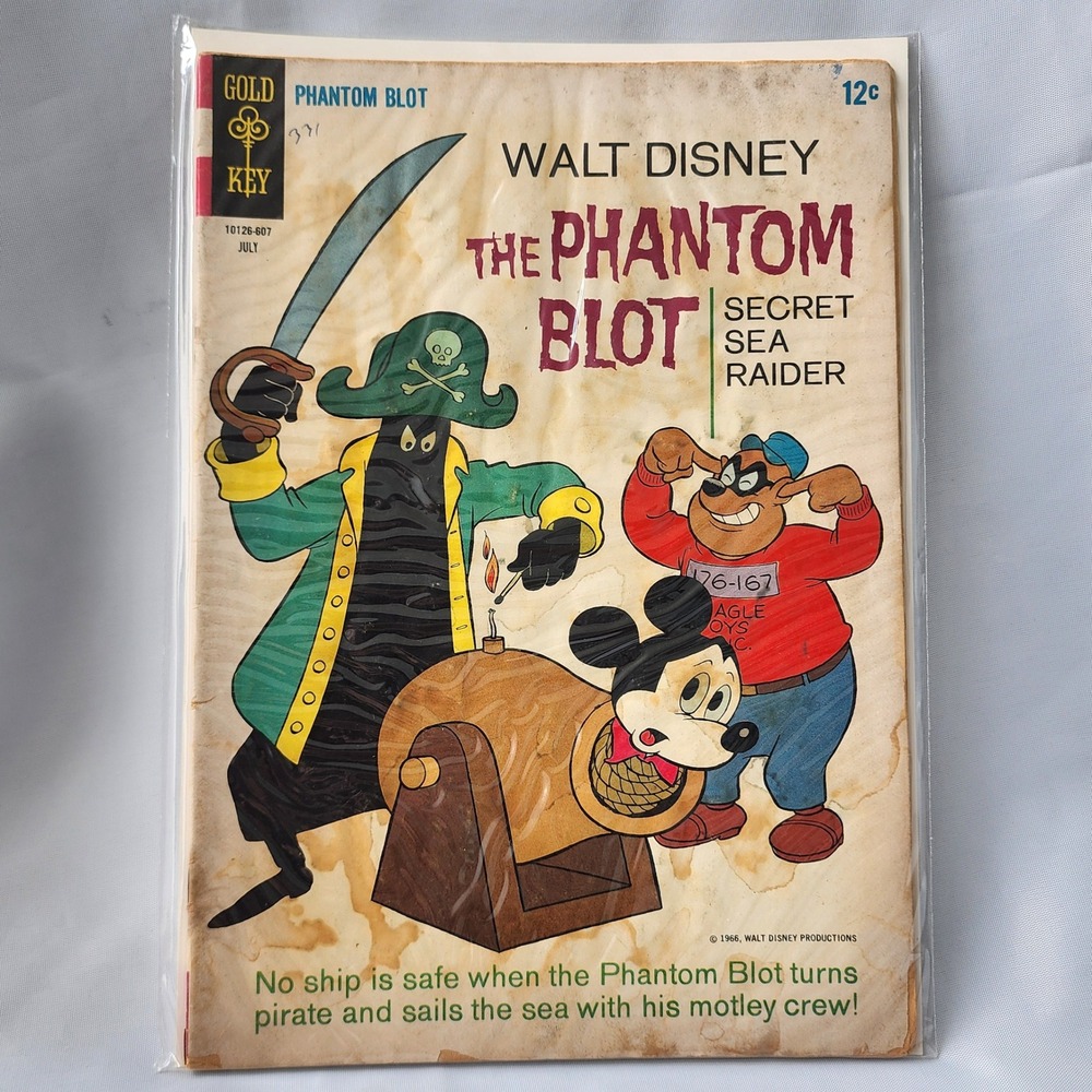 Walt Disney The Phantom Blot July 1966 Gold Key Comics Secret Sea Raider Vintage